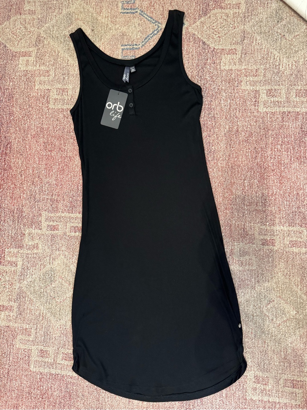 Orb life NWT ribbed stretch midi tank dress size xs